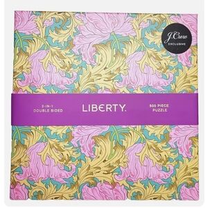 J.Crew Two-sided 500 piece puzzle in Liberty® print Teal/Bright Pink BNWT SO
